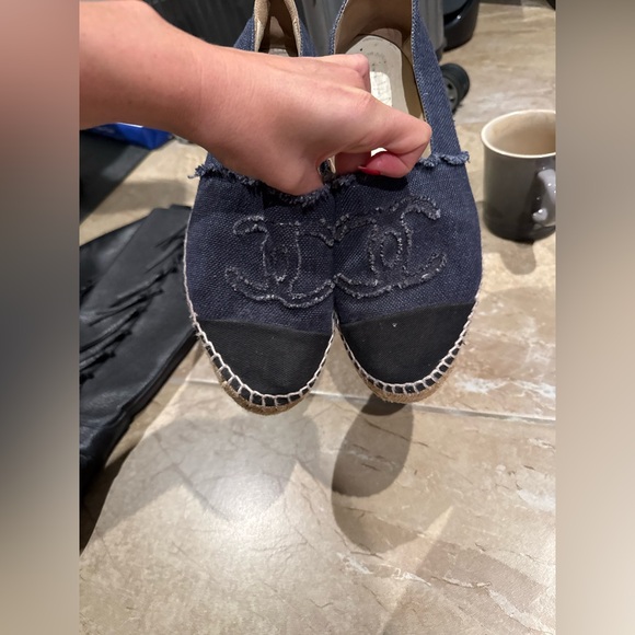 Chanel denim espadrille shoe size 40 - Picture 4 of 7
